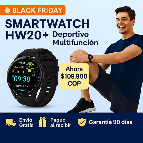 Smartwatch HW20+ | Black Friday – Envío Gratis y Últimas Unidades